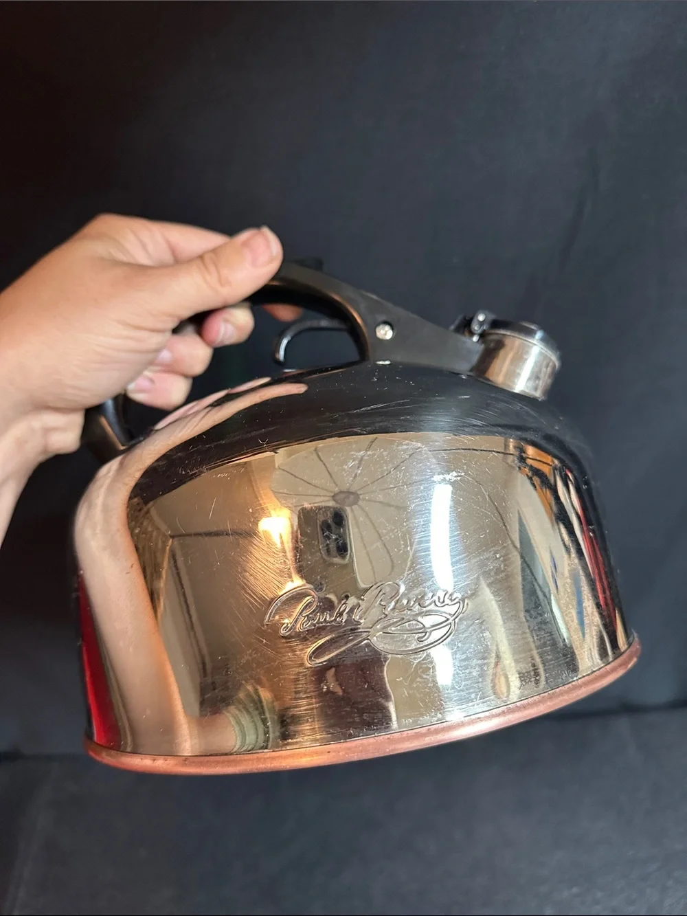 VTG Paul Revere Copper Teapot with whistle